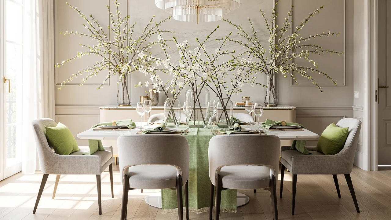 Zasłona elegancji w jadalni